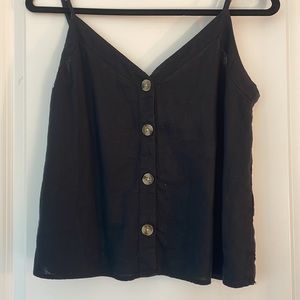 Abercrombie Black Linen Tank